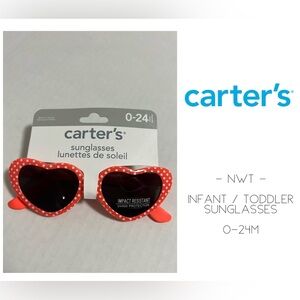 🆕CARTER’S - 0/24M - NWT - INFANT GIRLS HEART SUNGLASSES / BABY GIRL ACCESSORIES